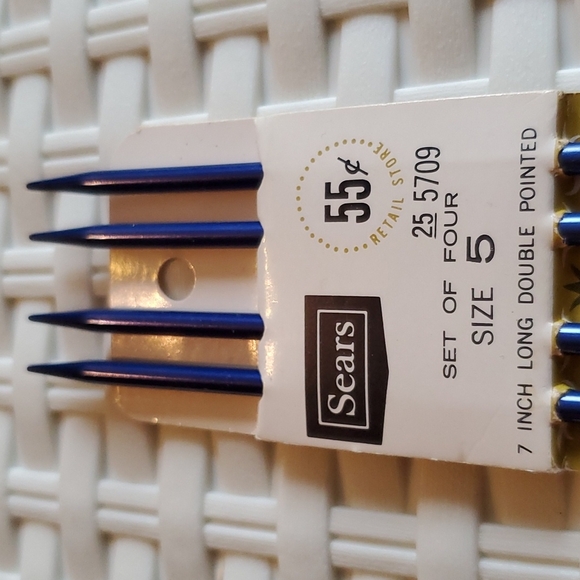 Vintage Sears Aluminum Knitting Needles Size 5 Double Point - Picture 2 of 3